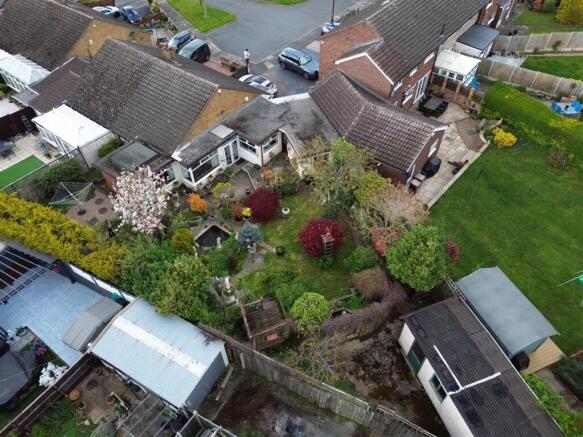 Garden drone shot