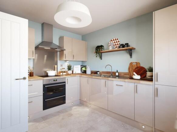 The separate kitchen can be personalised to your tastes