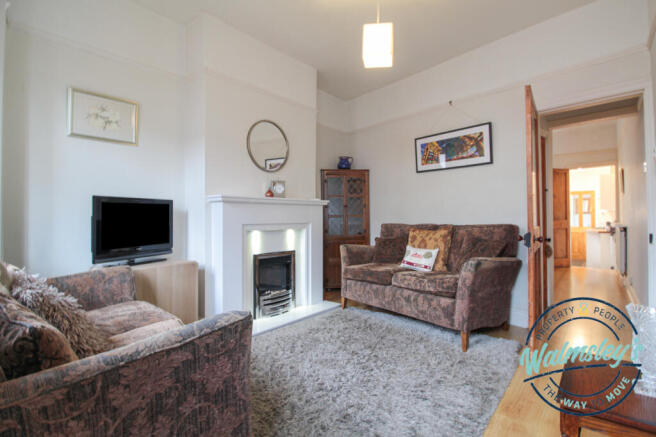 Front sitting room with feature fireplace