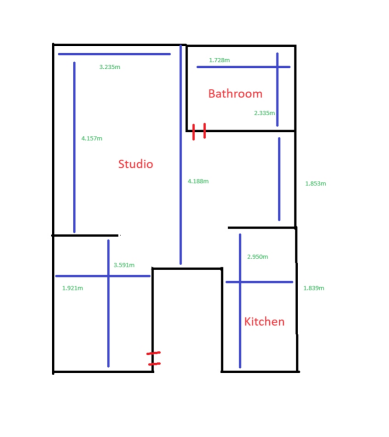 Floor plan - flat 4 201-203 high street JUNE 2024
