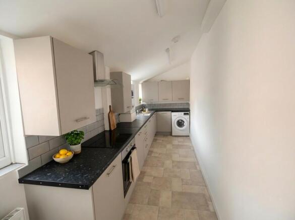 Modern sleek kitchen with integrated appliances...