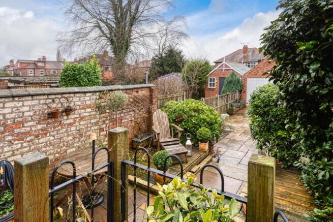 Rear Garden with Garage