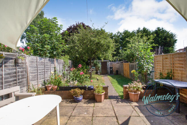 Rear gardens with garage to rear