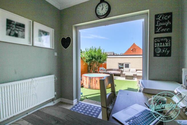 French doors to the gardens