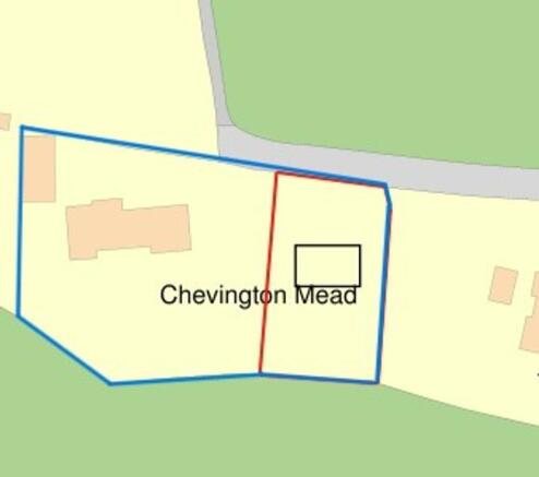 Chevington Mead & Red Outline Potential Building Plot