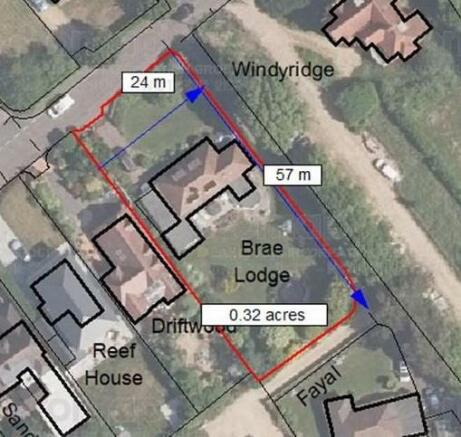 Brae Lodge Boundary Plan with Measurements
