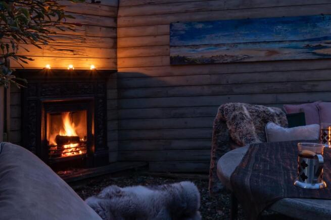 Rear garden fire