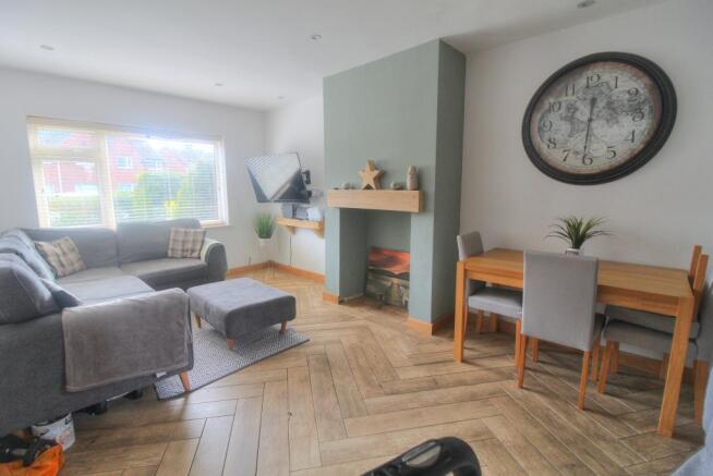 Living room and dining room