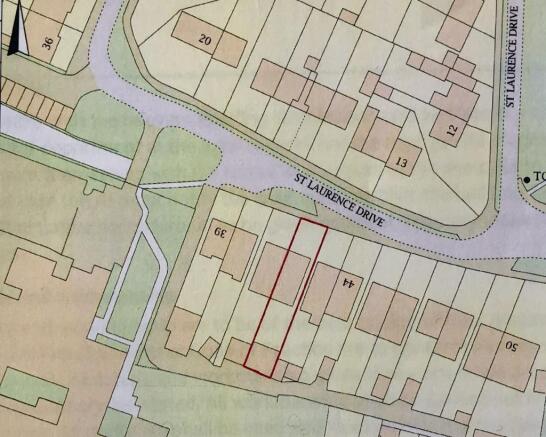 Site plan showing rear access