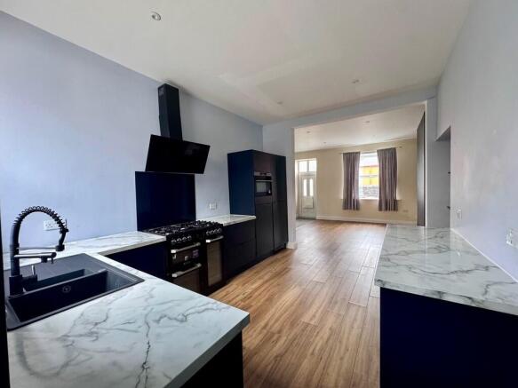 kitchen to dining...