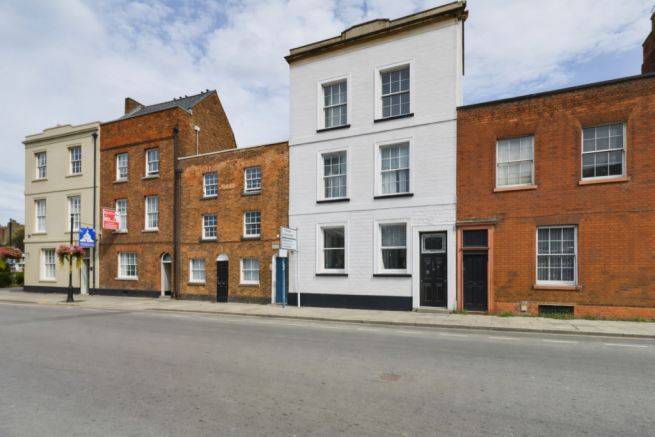 Georgian-style buildings on quiet street