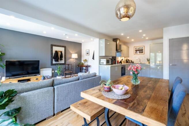 Lounge, dining room and kitchen