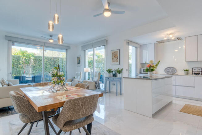Kitchen and dining area