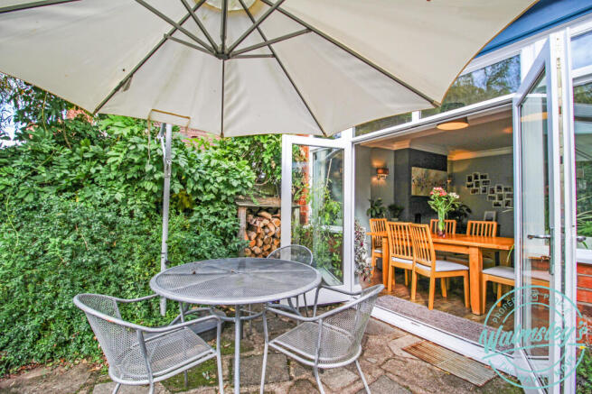 French doors to garden