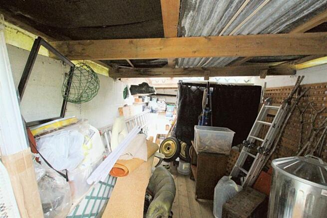 Inside garden shed