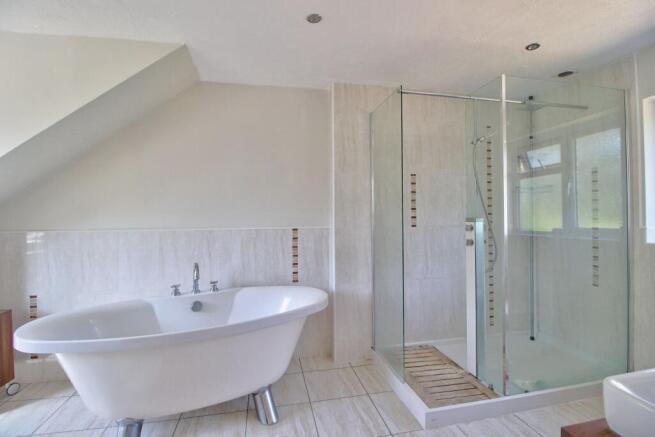 En-suite with double-aspect windows