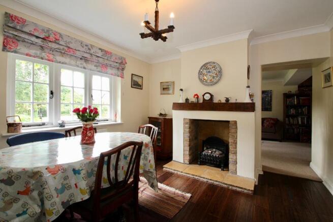 Dining Room with fireplace