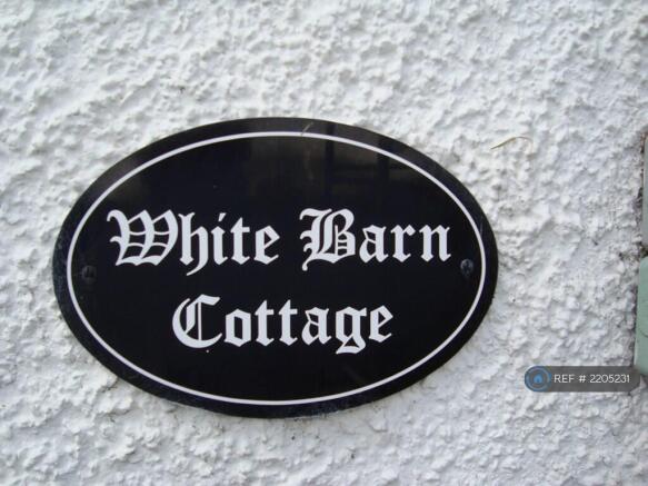 White Barn Cottage Sign