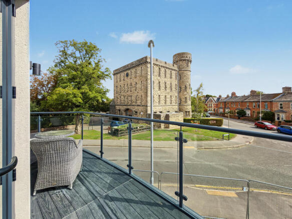 Private balcony with views towards The Keep