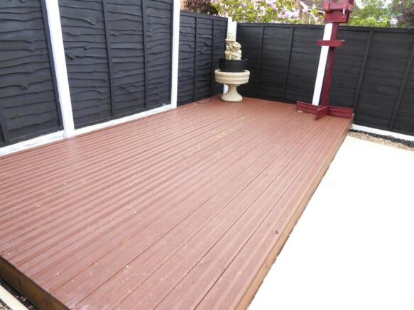 Well maintained decking area