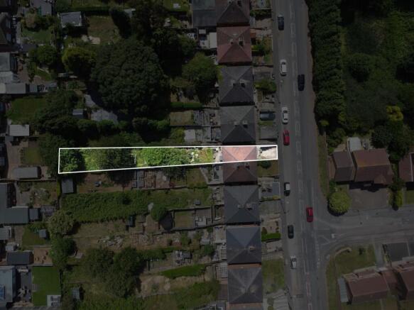 Outline of Plot including large garden