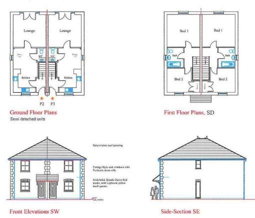 Two bed Semi Elevation and Plan.jpg