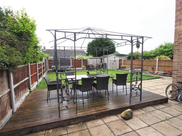 Rear Garden With Decked Outdoor Entertainment Area