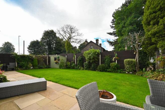 Patio and gardens to rear