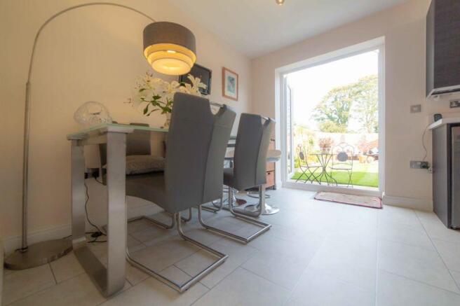 Dining area opening out to garden