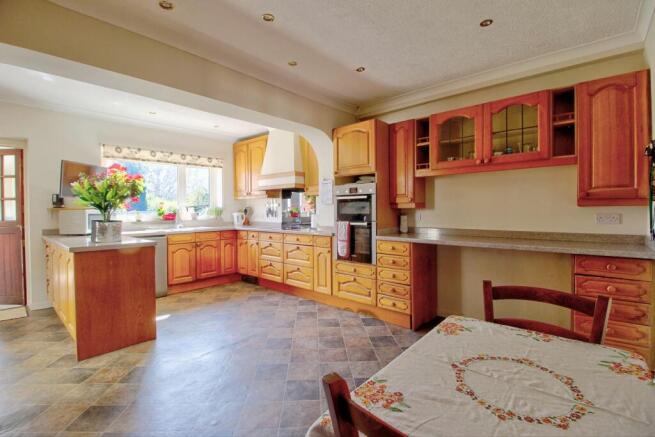 Kitchen overlooks the garden