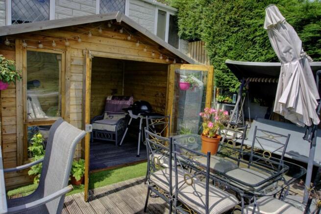 Summerhouse barbecue area