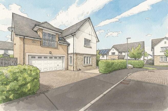 Artistic Drawing Front of Property