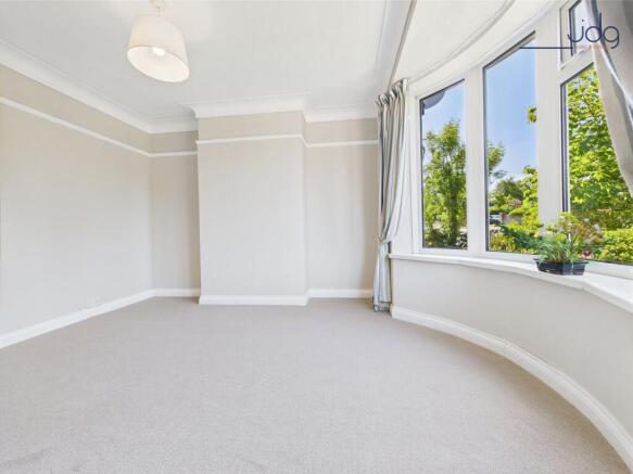 Bright and airy lounge with bay window