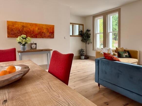 Living area with dining