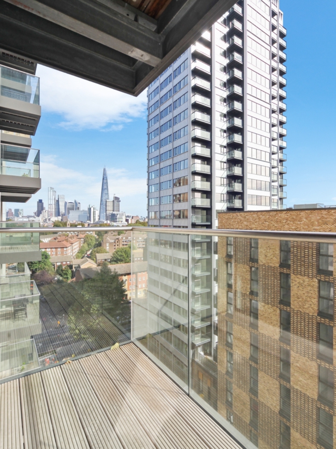 Large balcony with views