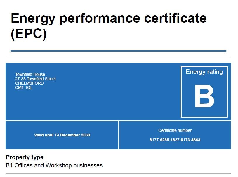 Energy performance certificate: B
