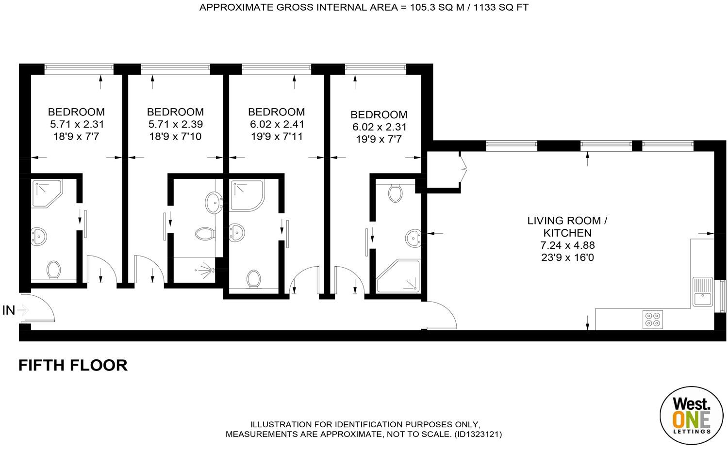 502 West One Reflect, City Centre, S1 floorplan