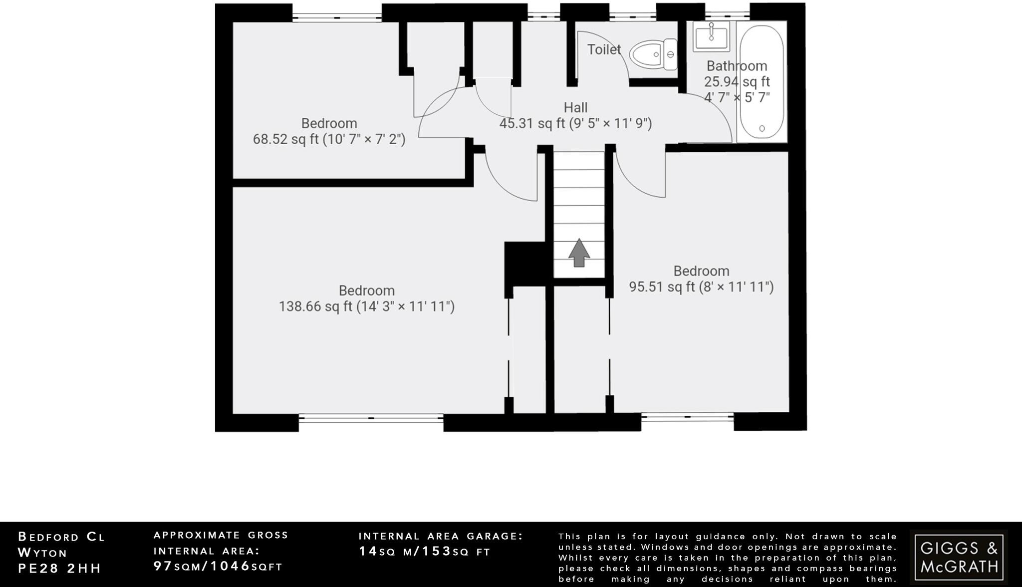 Bedford Close, Wyton, Huntingdon, Cambridgeshire, PE28 2HH floorplan