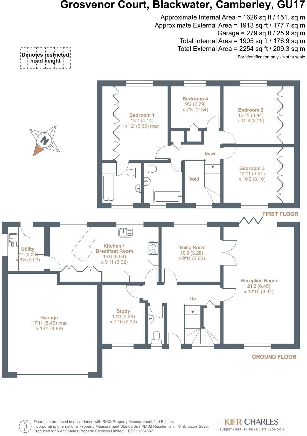 Grosvenor Court, Hawley, Camberley, Surrey, GU17 floorplan