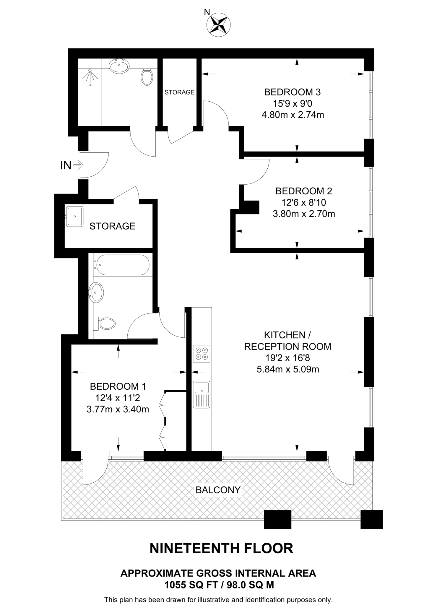 13.7, Compton House, Victory Parade, London floorplan