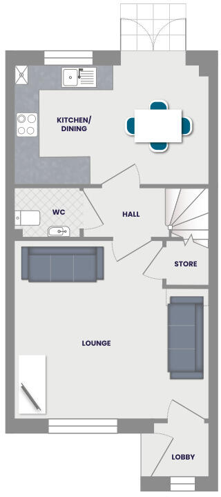 Fisher Close, Stoneyford Road, Sutton in Ashfield, Nottinghamshire, NG17 2AA
 floorplan