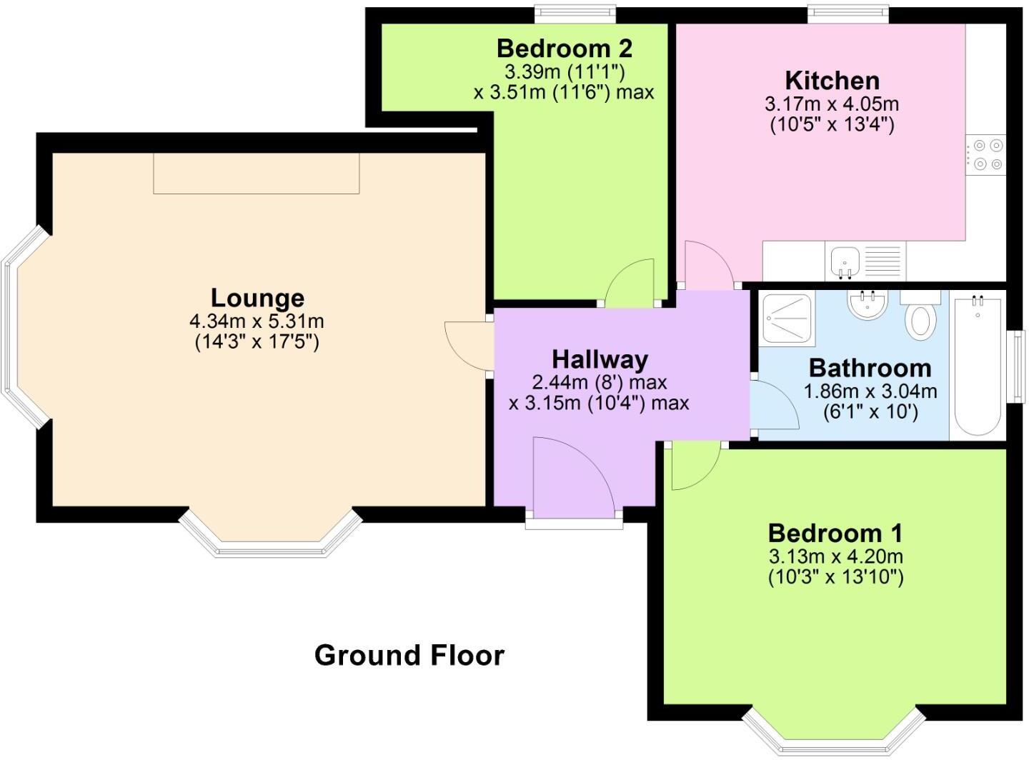 The Elms, North Road, Holsworthy floorplan