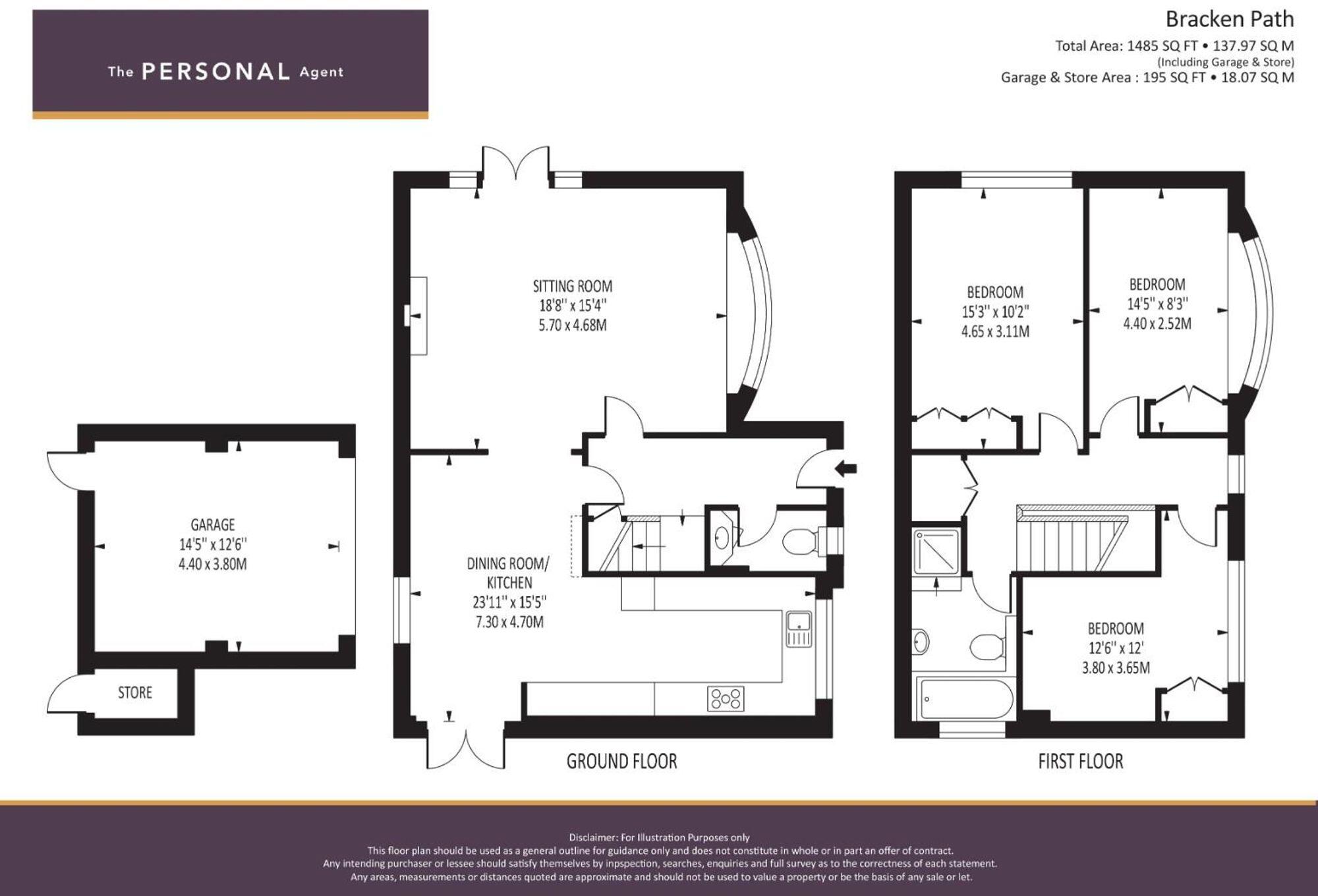 Bracken Path, Epsom, KT18 floorplan