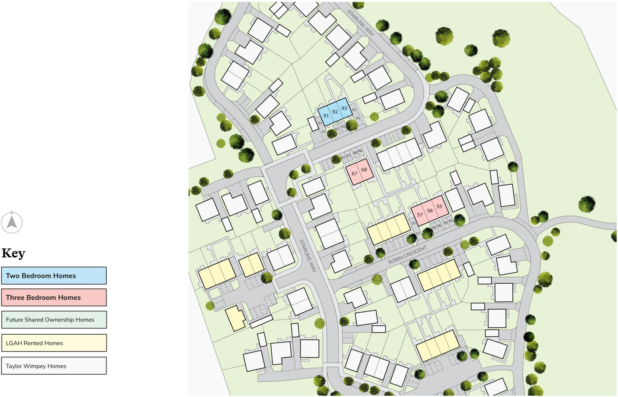 Plot 91 – 2 Bed Terraced, Millbrook Place, Cheshire East floorplan