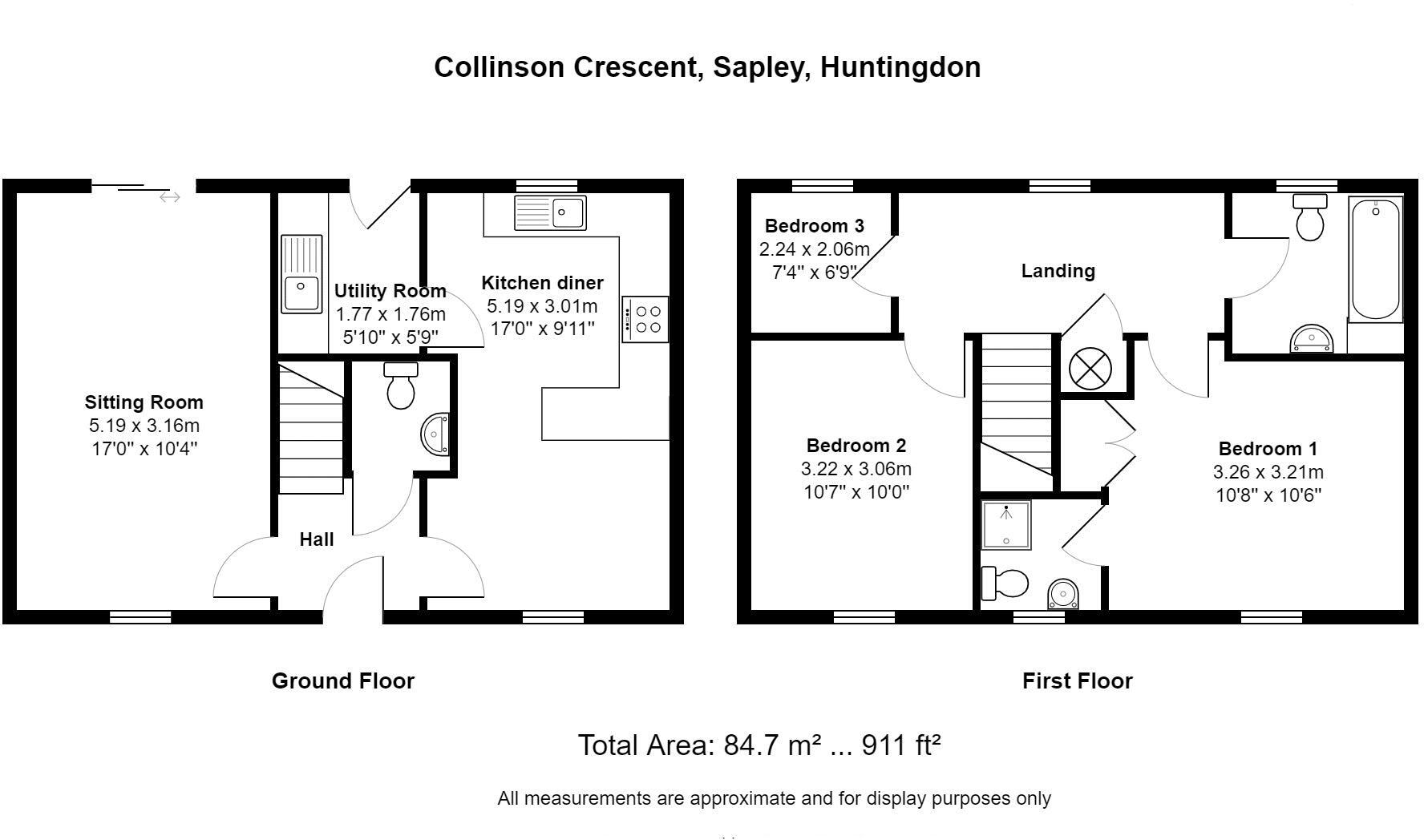 Collinson Crescent, Huntingdon, PE28 floorplan