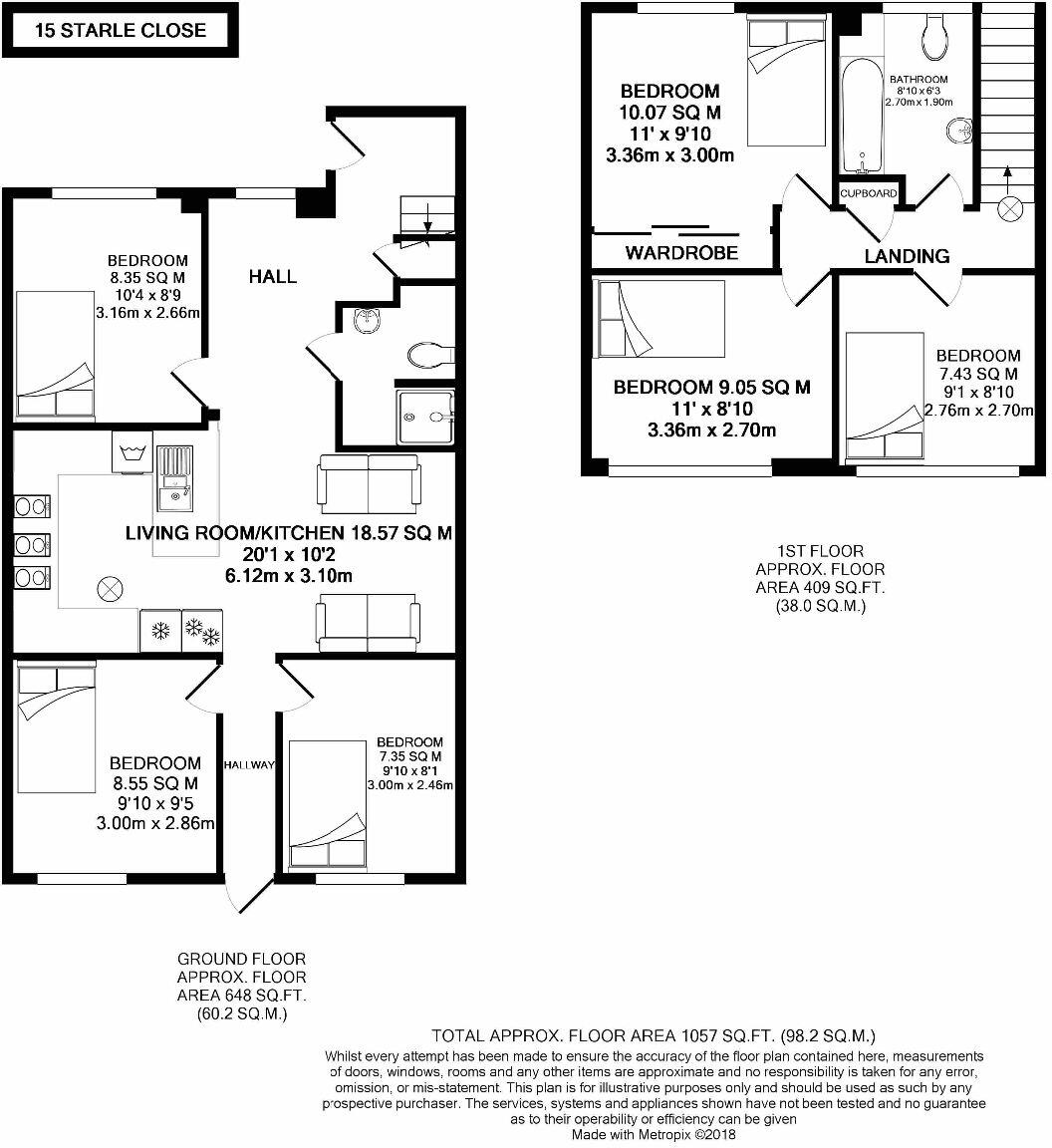 6 Bed Student Home - 15 Starle Close  floorplan