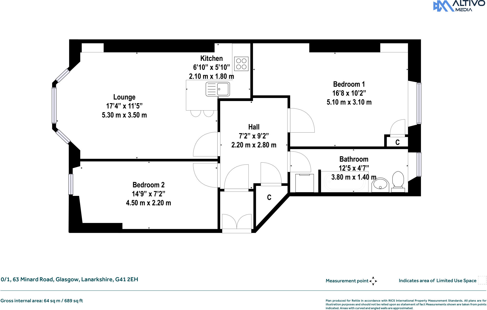 Minard Road, Glasgow, Lanarkshire floorplan