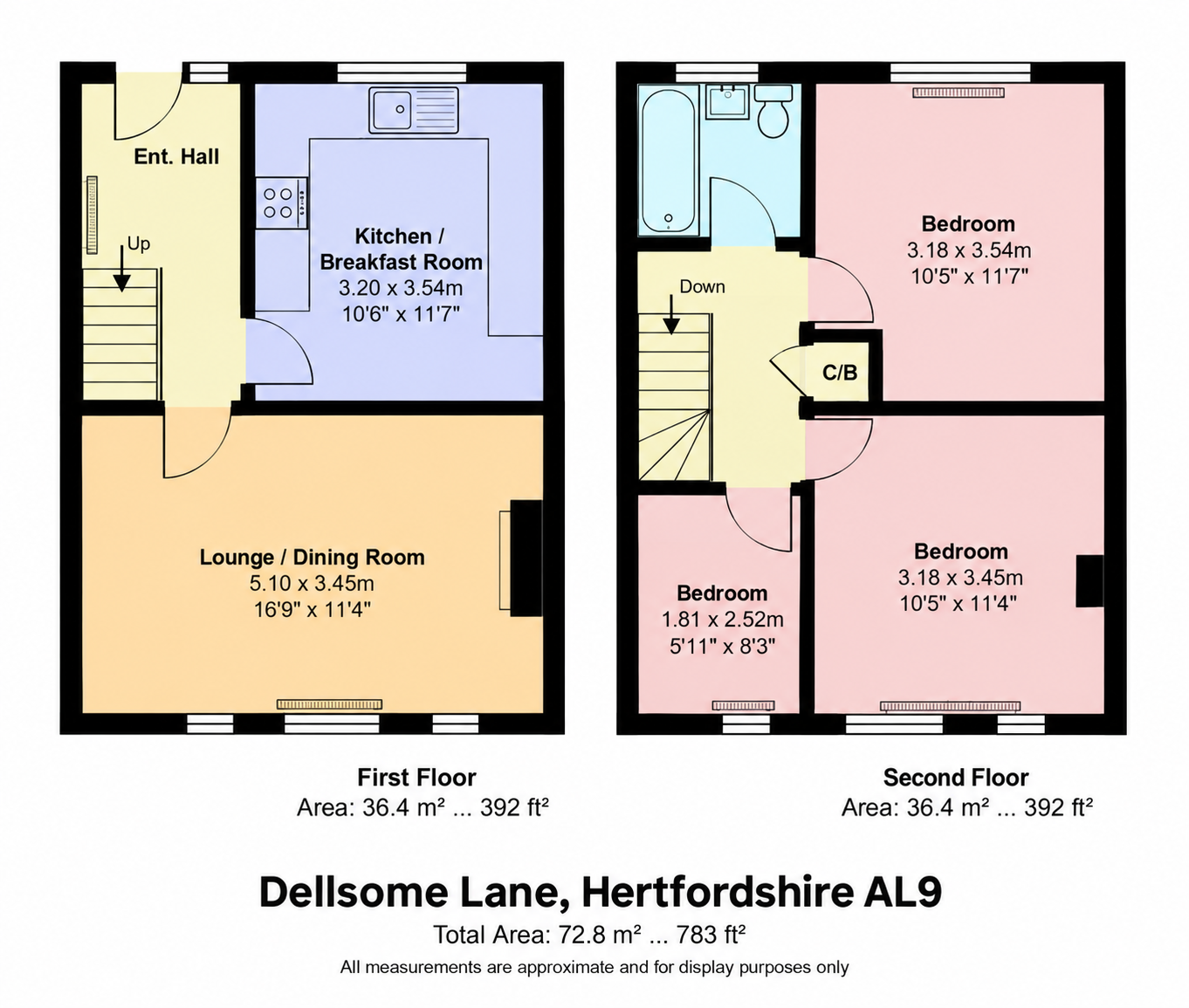 Dellsome Lane, Welham Green, Hatfield, Hertfordshire floorplan