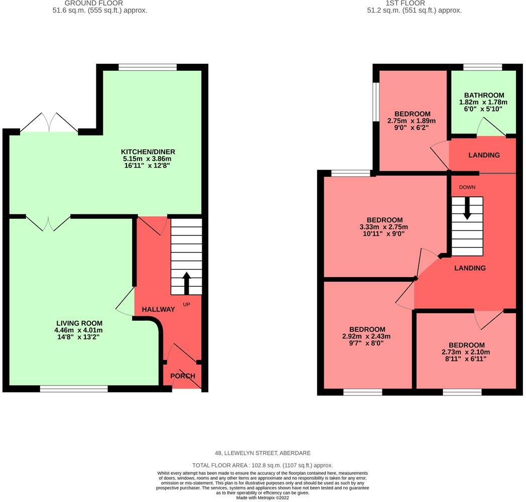 Llewelyn Street, Aberdare floorplan