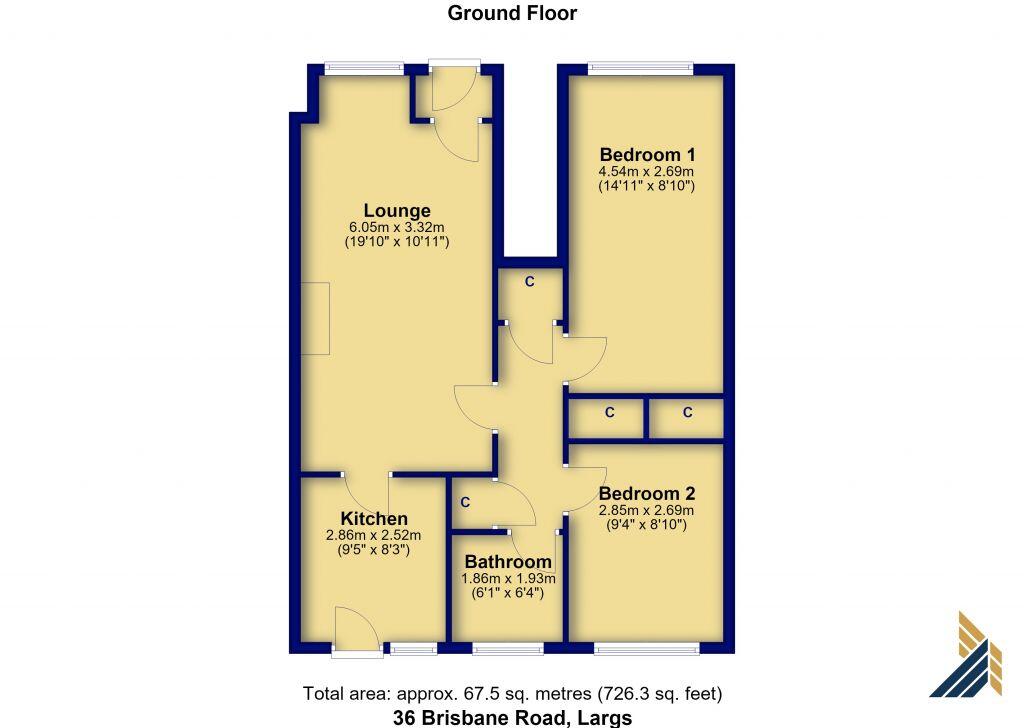 36 Brisbane Road, Largs, KA30 8NH floorplan